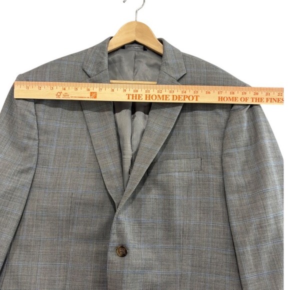 Ralph Lauren Men's Gray Plaid 98% Wool Blazer Suit Jacket Size M - Picture 5 of 8